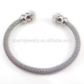 Fashion New Arrived Beautiful Twisted Simple Bead Stainless Steel Bangle Bracelet GSL030